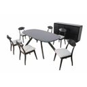 The appearance of Sargans Dining Table In Black Wenge designed by Furniture of America in the transitional interior design. This black wenge piece of furniture  was selected by 1StopBedrooms from Sargans Collection to add a touch of cosiness and style into your home. Sku: FM30006BK-OT. Table Top Shape: Rectangular. Size: 40" x 83". Material: Solid Rubberwood.