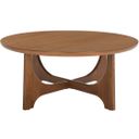 The appearance of Sasha Wood Coffee Table In Medium Oak designed by Safavieh Couture in the transitional interior design. This medium oak piece of furniture  was selected by 1StopBedrooms from Sasha Collection to add a touch of cosiness and style into your home. Sku: SFV2128C. Material: Wood.