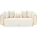 The appearance of Sassani Loveseat In Crepe and Gold designed by Michael Amini in the modern / contemporary interior design. This gold piece of furniture was selected by 1StopBedrooms from Sassani Collection to add a touch of cosiness and style into your home. Sku: LFR-SSNI825-CPE-806. Material: Solid Wood.