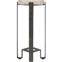 The appearance of Sayers Accent Table designed by Bernhardt in the transitional interior design. This white travertine/bronze piece of furniture  was selected by 1StopBedrooms from Sayers Collection to add a touch of cosiness and style into your home. Sku: 414112. Material: Steel.