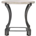 The appearance of Sayers Side Table designed by Bernhardt in the transitional interior design. This travertine stone/bronze piece of furniture  was selected by 1StopBedrooms from Sayers Collection to add a touch of cosiness and style into your home. Sku: 414123. Material: Steel.