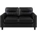 The appearance of Scotland Faux Leather Upholstered Track Arm Loveseat In Black designed by Coaster in the transitional interior design. This black piece of furniture  was selected by 1StopBedrooms from Scotland Collection to add a touch of cosiness and style into your home. Sku: 504665. Material: Faux Leather.