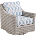 The appearance of Seabrook Swivel Glider Chair designed by Tommy Bahama in the coastal interior design. This multicolor piece of furniture was selected by 1StopBedrooms from Seabrook Collection to add a touch of cosiness and style into your home. Sku: 3430-11SG-40. Material: Fabric.