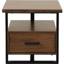 The appearance of Sedley Walnut and Rustic Black End Table designed by Homelegance in the modern / contemporary interior design. This brown piece of furniture  was selected by 1StopBedrooms from Sedley Collection to add a touch of cosiness and style into your home. Sku: 5415RF-04. Material: Wood.