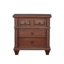 The appearance of Sedona Cinnamon Cherry 3 Drawer Nightstand designed by American Woodcrafters in the transitional interior design. This cherry piece of furniture was selected by 1StopBedrooms from Sedona Collection to add a touch of cosiness and style into your home. Sku: 2400-430. Material: Wood.
