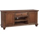 The appearance of Sedona Cinnamon Cherry 66 Inch Tv Stand designed by American Woodcrafters in the transitional interior design. This brown piece of furniture was selected by 1StopBedrooms from Sedona Collection to add a touch of cosiness and style into your home. Sku: 2400-212. Material: Wood.