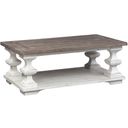 The appearance of Sedona Heavy Distressed White Cocktail Table designed by Liberty in the traditional interior design. This white piece of furniture  was selected by 1StopBedrooms from Sedona Collection to add a touch of cosiness and style into your home. Sku: 331-OT1010. Material: Wood.