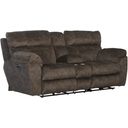 The appearance of Sedona Mocha Power Reclining Console Loveseat designed by Catnapper in the modern / contemporary interior design. This brown piece of furniture was selected by 1StopBedrooms from Sedona Collection to add a touch of cosiness and style into your home. Sku: 62229279329. Material: Fabric.
