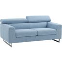 Serena Modern Sofa (Loveseat) In Silver and Blue