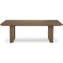 The appearance of Serene Bay Outdoor Coffee Table In Dark Brown designed by Signature Design by Ashley in the transitional interior design. This dark brown piece of furniture was selected by 1StopBedrooms from Serene Bay Collection to add a touch of cosiness and style into your home. Sku: P671-701. Material: Metal. Table Top Shape: Rectangular.