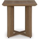 The appearance of Serene Bay Outdoor End Table In Dark Brown designed by Signature Design by Ashley in the transitional interior design. This dark brown piece of furniture was selected by 1StopBedrooms from Serene Bay Collection to add a touch of cosiness and style into your home. Sku: P671-702. Table Top Shape: Square. Material: Metal.