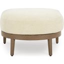 The appearance of Serene Bay Outdoor Ottoman with Cushion In White and Dark Brown designed by Signature Design by Ashley in the transitional interior design. This white/dark brown piece of furniture was selected by 1StopBedrooms from Serene Bay Collection to add a touch of cosiness and style into your home. Sku: P671-814. Material: Fabric.