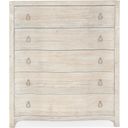 The appearance of Serenity Monterey Five Drawer Chest designed by Hooker in the transitional interior design. This light wood piece of furniture was selected by 1StopBedrooms from Serenity Collection to add a touch of cosiness and style into your home. Sku: 6350-90010-80. Material: Oak Veneer.