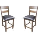 The appearance of Mariposa Rustic Whiskey Ladderback Counter Chair Set of 2 designed by A-America in the transitional interior design. This whiskey piece of furniture was selected by 1StopBedrooms from Mariposa Collection to add a touch of cosiness and style into your home. Sku: MRPRW3552. Material: Rubberwood.