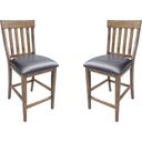 The appearance of Mariposa Rustic Whiskey Slat Back Counter Chair Set of 2 designed by A-America in the transitional interior design. This whiskey piece of furniture was selected by 1StopBedrooms from Mariposa Collection to add a touch of cosiness and style into your home. Sku: MRPRW3652. Material: Rubberwood.