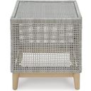 The appearance of Seton Creek Gray Outdoor End Table designed by Signature Design by Ashley in the transitional interior design. This gray piece of furniture was selected by 1StopBedrooms from Seton Creek Collection to add a touch of cosiness and style into your home. Sku: P798-702. Table Top Shape: Square. Material: Glass.