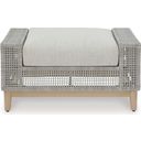 The appearance of Seton Creek Gray Outdoor Ottoman With Cushion designed by Signature Design by Ashley in the transitional interior design. This gray piece of furniture was selected by 1StopBedrooms from Seton Creek Collection to add a touch of cosiness and style into your home. Sku: P798-814. Material: Fabric.