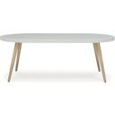 The appearance of Seton Creek White Outdoor Dining Table designed by Signature Design by Ashley in the transitional interior design. This white piece of furniture was selected by 1StopBedrooms from Seton Creek Collection to add a touch of cosiness and style into your home. Sku: P798-625. Table Top Shape: Oval. Material: Metal.