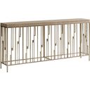 The appearance of Shadow Play Studio Console In Mist designed by Lexington in the modern / contemporary interior design. This mist piece of furniture was selected by 1StopBedrooms from Shadow Play Collection to add a touch of cosiness and style into your home. Sku: 725-967. Material: Fabric.