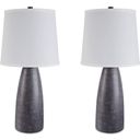 The appearance of Shavontae Gray Poly Table Lamp Set Of 2 designed by Signature Design by Ashley in the modern / contemporary interior design. This gray piece of furniture  was selected by 1StopBedrooms from Shavontae Collection to add a touch of cosiness and style into your home. Sku: L243004. Material: Resin.