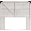 Shawburn Whitewash Full Crossbuck Panel Headboard Only