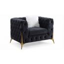 The appearance of Sheila Black Velvet Chair designed by Premier Home in the modern / contemporary interior design. This black piece of furniture  was selected by 1StopBedrooms from Sheila Collection to add a touch of cosiness and style into your home. Sku: FS361-BK-AR. Material: Velvet.