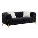 The appearance of Sheila Black Velvet Loveseat designed by Premier Home in the modern / contemporary interior design. This black piece of furniture  was selected by 1StopBedrooms from Sheila Collection to add a touch of cosiness and style into your home. Sku: FS361-BK-LO. Material: Velvet.