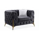 The appearance of Sheila Dark Grey Velvet Chair designed by Premier Home in the modern / contemporary interior design. This grey piece of furniture was selected by 1StopBedrooms from Sheila Collection to add a touch of cosiness and style into your home. Sku: FS361-GR-AR. Material: Velvet.