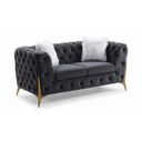 The appearance of Sheila Dark Grey Velvet Loveseat designed by Premier Home in the modern / contemporary interior design. This grey piece of furniture was selected by 1StopBedrooms from Sheila Collection to add a touch of cosiness and style into your home. Sku: FS361-GR-LO. Material: Velvet.