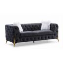 The appearance of Sheila Dark Grey Velvet Sofa designed by Premier Home in the modern / contemporary interior design. This grey piece of furniture was selected by 1StopBedrooms from Sheila Collection to add a touch of cosiness and style into your home. Sku: FS361-GR-SO. Material: Velvet.