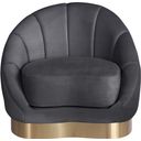 The appearance of Shelly Velvet Chair In Grey designed by Meridian in the modern / contemporary interior design. This grey piece of furniture was selected by 1StopBedrooms from Shelly Collection to add a touch of cosiness and style into your home. Sku: 623Grey-C. Material: Velvet.
