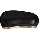 The appearance of Shelly Velvet Chaise In Black designed by Meridian in the modern / contemporary interior design. This black piece of furniture  was selected by 1StopBedrooms from Shelly Collection to add a touch of cosiness and style into your home. Sku: 623Black-Chaise. Material: Velvet.