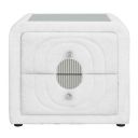 Shelyn Nightstand In White and Chrome