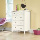 The appearance of Shoal Creek 4-Drawer Chest In Soft White designed by Sauder in the transitional interior design. This soft white piece of furniture was selected by 1StopBedrooms from Shoal Creek Collection to add a touch of cosiness and style into your home. Sku: 411197. Material: Engineered Wood.