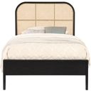 The appearance of Siena Ash Wood Twin Bed In Black designed by Meridian in the transitional interior design. This black piece of furniture was selected by 1StopBedrooms from Siena Collection to add a touch of cosiness and style into your home. Sku: SienaBlack-T Box 1/3 (Headboard);SienaBlack-T Box 2/3 (Footboard / Slats / HW / Support Legs);SienaBlack-T Box 3/3 (Rails). Bed Type: Panel Bed. Material: Wood. Bed Size: Twin.