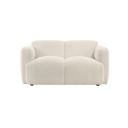 Sierra 61 Inch Loveseat with Rounded Arms In Ivory