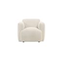 Sierra Accent Chair with Rounded Arms In Ivory