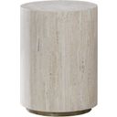 Signature Designs Cassio Round Drum Spot Table In Cream White