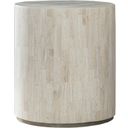 Signature Designs Cassio Round Drum Table In Cream White