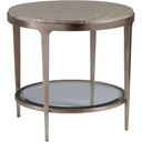 The appearance of Signature Designs Gravitas Round End Table In Champagne designed by Artistica Home in the transitional interior design. This champagne piece of furniture was selected by 1StopBedrooms from Signature Designs Collection to add a touch of cosiness and style into your home. Sku: 2050-953C. Material: Metal.