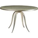 The appearance of Signature Designs Capiz Round Dining Table In Champagne designed by Artistica Home in the transitional interior design. This champagne piece of furniture was selected by 1StopBedrooms from Signature Designs Collection to add a touch of cosiness and style into your home. Sku: 2155-870C. Table Top Shape: Round. Material: Metal. Size: 48".