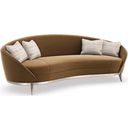 The appearance of Caracole Signature Metropolitan Main Event Sofa designed by Caracole in the transitional interior design. This silver piece of furniture  was selected by 1StopBedrooms from Signature Metropolitan Collection to add a touch of cosiness and style into your home. Sku: SGU-021-011-A. Material: Stainless Steel.