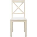 The appearance of Silio x Back Dining Chair Set of 2 in White designed by Safavieh in the country / farmhouse interior design. This white piece of furniture was selected by 1StopBedrooms from Silio Collection to add a touch of cosiness and style into your home. Sku: DCH9214B-SET2. Material: Wood.