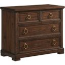The appearance of Silverado Cupertino Bachelors Chest In Montecito designed by Lexington in the transitional interior design. This montecito piece of furniture was selected by 1StopBedrooms from Silverado Collection to add a touch of cosiness and style into your home. Sku: 740-624. Material: Wood.