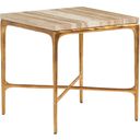 The appearance of Silverado Menlo Park Metal End Table with Stone Top In Montecito designed by Lexington in the modern / contemporary interior design. This montecito piece of furniture was selected by 1StopBedrooms from Silverado Collection to add a touch of cosiness and style into your home. Sku: 740-955. Material: Stone.