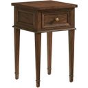 The appearance of Silverado Surrey Night Table In Montecito designed by Lexington in the transitional interior design. This montecito piece of furniture was selected by 1StopBedrooms from Silverado Collection to add a touch of cosiness and style into your home. Sku: 740-622. Material: Wood.
