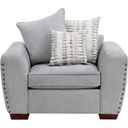 The appearance of Silverthorne Accent Chair In Gray designed by Homelegance in the modern / contemporary interior design. This gray piece of furniture was selected by 1StopBedrooms from Silverthorne Collection to add a touch of cosiness and style into your home. Sku: 8579GY-1. Material: Chenille.