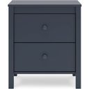 The appearance of Simmenfort Nightstand In Navy Blue designed by Signature Design by Ashley in the transitional interior design. This navy blue piece of furniture was selected by 1StopBedrooms from Simmenfort Collection to add a touch of cosiness and style into your home. Sku: EB1528-292. Material: Wood.