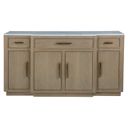 The appearance of Simpatico Simpatico Buffet with Marble Top In Natural designed by Artistica Home in the traditional interior design. This natural piece of furniture was selected by 1StopBedrooms from Simpatico Collection to add a touch of cosiness and style into your home. Sku: 2370-852. Material: Wood.
