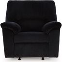 The appearance of Simplejoy Recliner In Onyx designed by Signature Design by Ashley in the modern / contemporary interior design. This onyx piece of furniture was selected by 1StopBedrooms from Simplejoy Collection to add a touch of cosiness and style into your home. Sku: 2420425. Material: Fabric.